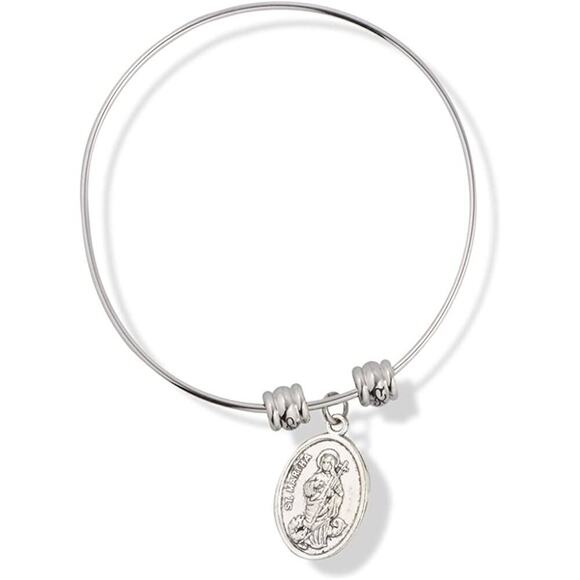 St Martha Bracelet | Saint Martha Fancy Charm Bangle - Picture 1 of 5
